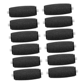 Ipetboom 12pcs Pedicure File Replacement Electronic Files Roller Replacement Roller Refill Electronic Foot File Rollers Foot Care Tool Foot Sander for Hard Skin File Refills Frosted Black