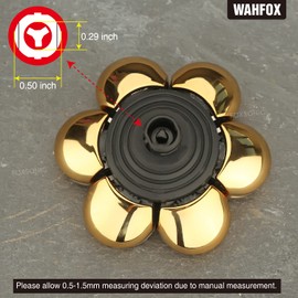 WAHFOX Cuchillas de repuesto para afeitadora eléctrica de 7 cabezales, 7 cabezales, cuchilla de repuesto para cortador de barba, fácil de instalar, cabezal de afeitadora eléctrica para calva y cara (dorado)