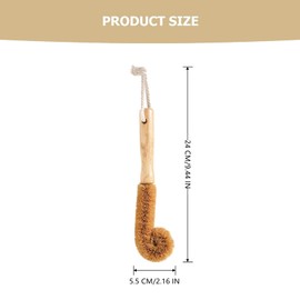 2 PCS Bottle Brush Cleaner Sturdy Narrow Bottle Brush Wooden Long Handle Bottle Cleaning Brush for Narrow Neck Beer Bottle Cup Winebottle Kitchen Home