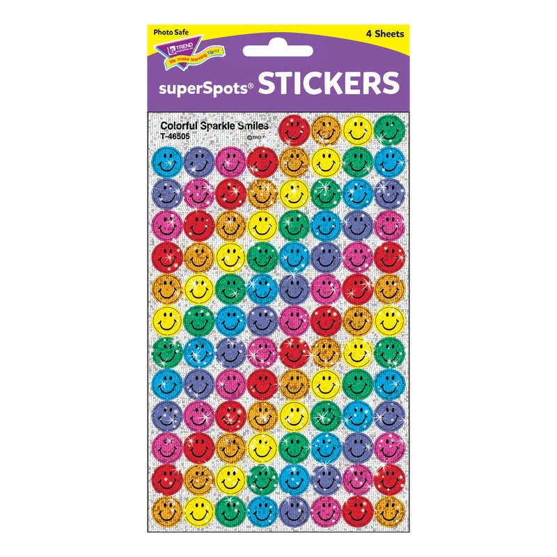 Trend T-46505 Reward Stickers, Sparkling, Smile, Colorful, 400 Sheets