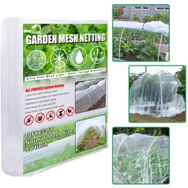 SnugNiture Garden Netting 10x33FT Ultra Fine Mesh Mosquito Netting Plant Covers, White Bird Netting Barrier Greenhouse Row Cover Protect Fruits Flower Vegetables from Birds Deer & Squirrels