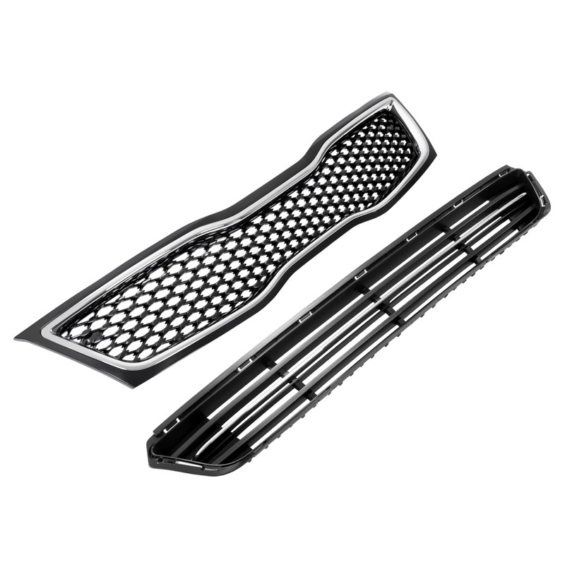 HECASA Upper+Lower Bumper Grille Compatible with 2014-2015 Kia Optima Front