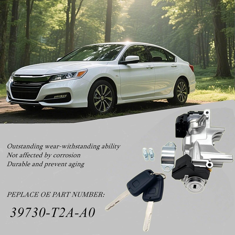 39730-T2A-A0 Ignition Lock Cylinder Switch with 2 Remote Key (Without