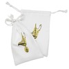 Lunarable Orient Fabric Pouch Set of 2, Aladdin`s Magic Genie