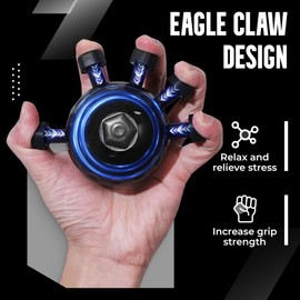 Finger Grip Strengthener - Hand Grip Strengthener Finger Exerciser, Sphere Silicone Grip Strength Trainer, Grip Exerciser Hand Finger Strengthener, Adjustable Hand Grip Strengthener