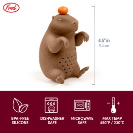Genuine Fred CAPYBARAHHH Tea Infuser, Cute Capybara Design- For Loose Leaf Tea, Flexible, Easy to Clean Silicone, Fun Gift for Tea Lovers, Clever Kitchen Gadget