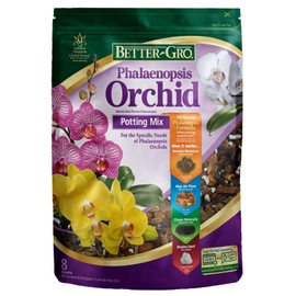 Better-Gro Phalaenopsis Mix - Premium Grade Phalaenopsis Potting Mix for Potting, Repotting, Enhanced Drainage, Air Flow & Root Ventilation, Ideal for Phalaenopsis Orchids - 8 Dry Quarts
