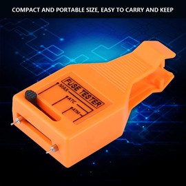Nikou Automotive Fuse Tester, Multi-Functional Automotive Blade Fuse Checker Tester Plastic Fuse Puller Removal Tool for Mini/Standard and Maxi Automotive Fuses (Orange)