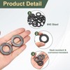sourcing map 10 Pcs 3/4" Black Flat Washers, 37mm Outer