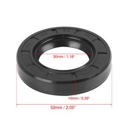 X AUTOHAUX TC Shaft Seal Ring Rubber Double Lip 30 mm x 52 mm x 10 mm for Motorcycle Crankshafts and Hydraulic Pumps
