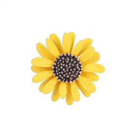 Oenothera Enamel Lapel Pin Enamel Flower Brooch Daisy Flower Brooches Pin Brooches for Sweaters Scarves Dresses Suits Bags Backpacks, Metal