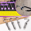 Swpeet 6Pcs M12 Stainless Steel Open Cup Hook Expansion Screws