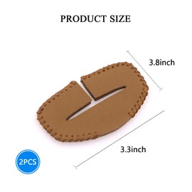 Hirificing Car Seat Belt Buckle Protector Cover, 2PCS Leather Pad Safety Belt Clamp Guard Silencer Chest Clip Holster Trim, Anti-Scratch Auto Interior Replacement Accessories for Most Vehicles (Beige)