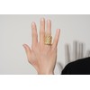 THE BLING KING New Heavy 9ct Gold-Plated XXXL Keeper Ring