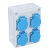 European Wall Socket 4P IP44 Waterproof Building Power Distributor for