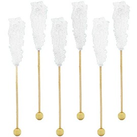 Rock Candy Lollipops Pops Candy Suckers, Variety Flavor and Color Assortment, 5.5" (6-Pack, Original)