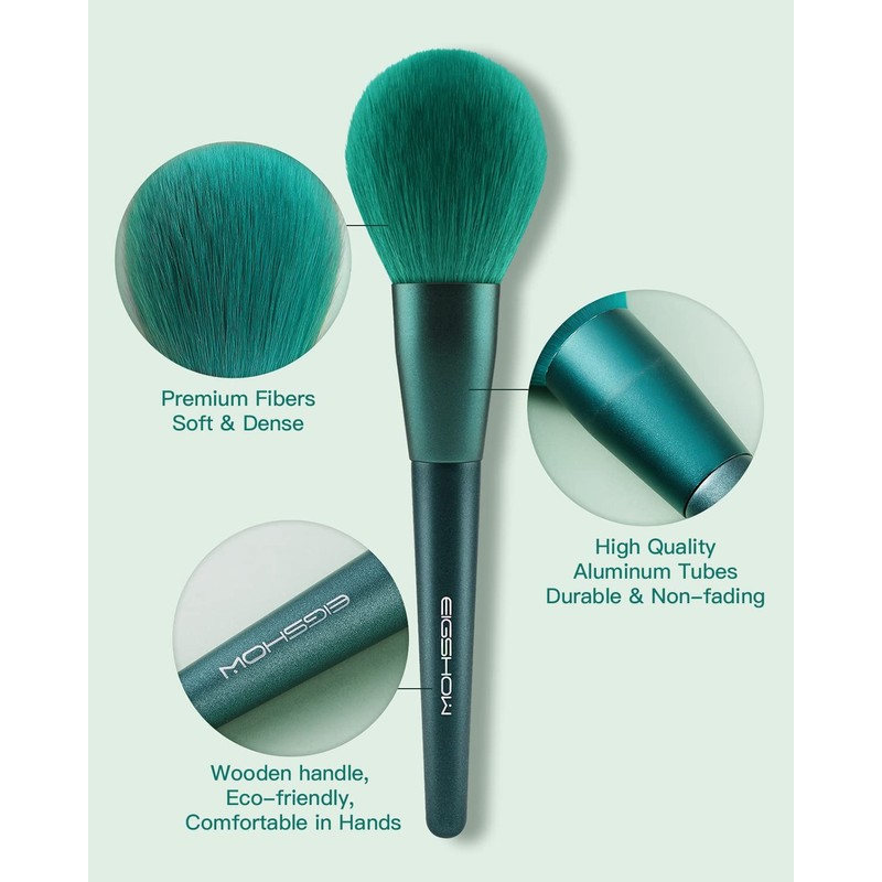 Eigshow Make-Up Brush Set, Pack of 8 Green, Pack of