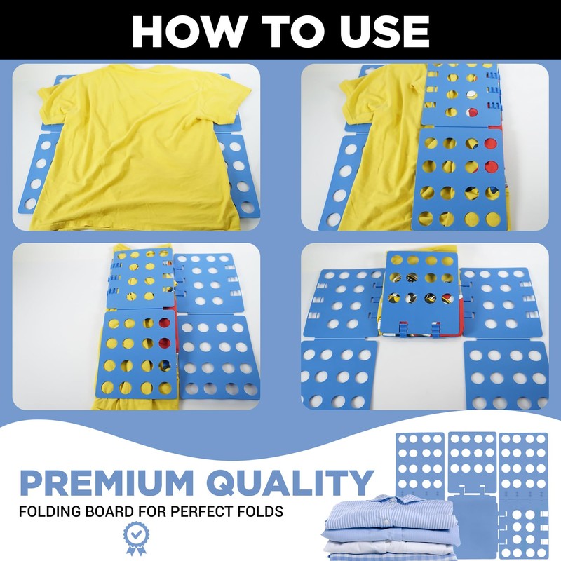 WedDecor T-Shirt Binder, Durable Plastic, Time Saver, Flexible, Flip and