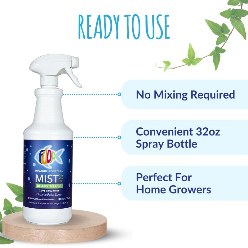 FOOP Mist - Organic Foliar Spray Made from Fish Manure