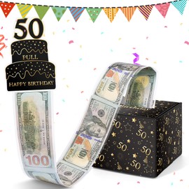 WenmthG Funny Money Gifts Birthday 50, DIY Surprise Box, 50th Birthday Money Box for Cash Gift Draw, Gift Box for 50th Birthday Man Woman