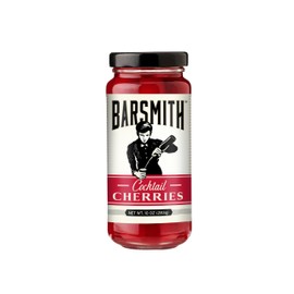 Barsmith Cocktail Cherries (10oz) - Premium Maraschino Cherries for Cocktails, Garnishes, & Baking - Italian Inspired, Hand Selected, with Stems - Pack of 1