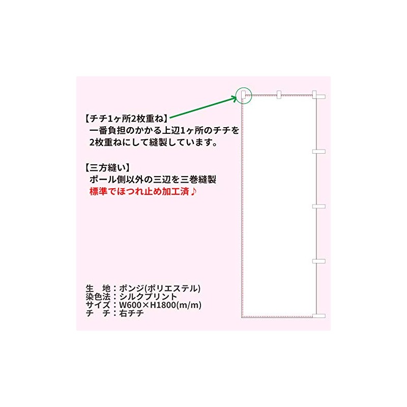 Uma! 771014012 Gyoza Streamer Flag, Treated to Prevent Fraying (Sanyu