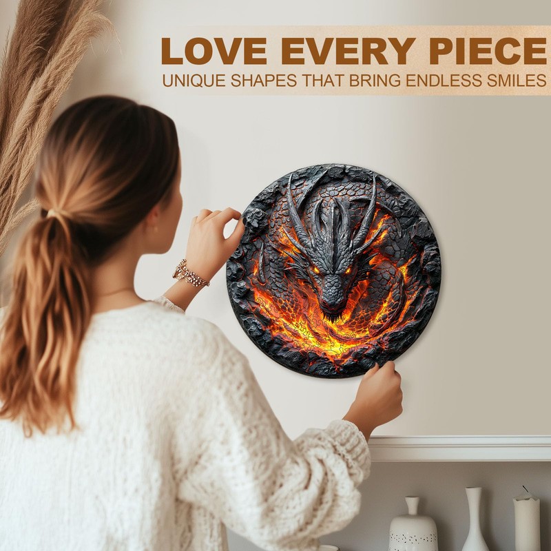 WOODBESTS Wooden Puzzles for Adults-3D Dragon, 100 Pieces Wood Puzzle
