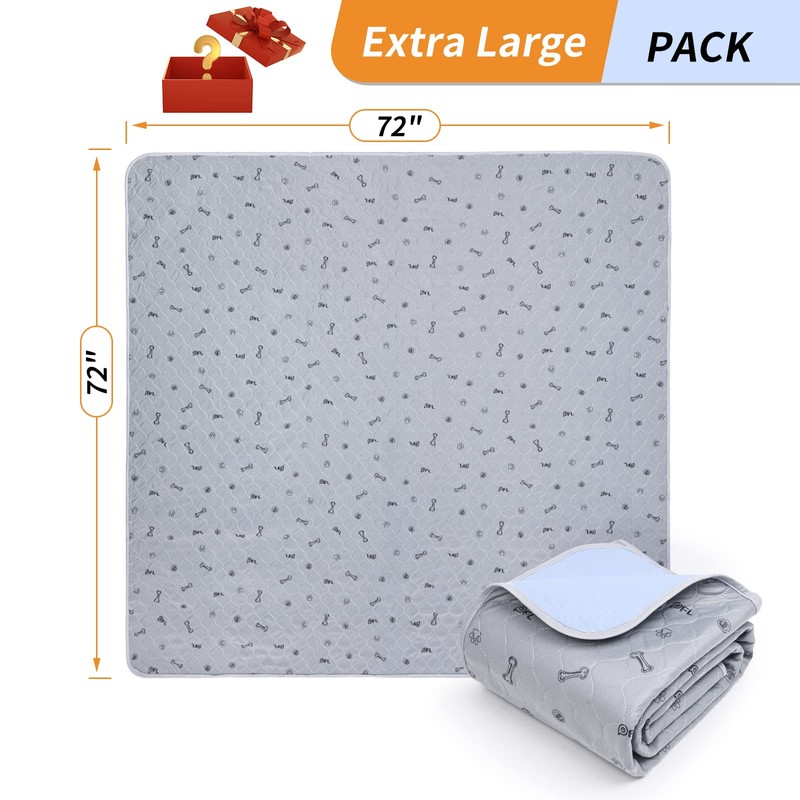 PICK FOR LIFE Washable Dog Pee Pad 72x72 Extra Large,