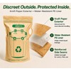 Disposable Vomit Bags, 2000cc Dual-Zip Kraft Paper, 6 Pack