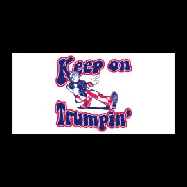 Keep on Trumpin White Car Window Bumper Decal MADE IN US STICKER