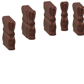 KRE Candies Chocolatey Covered Chocolate Flavored Marshmallow Bunnies 20 Count Coffee Bulk Easter Holiday Favor Birthday Goody Fillers Stocking Stuffer Party Supply Box of 4 with Bonus Iertjy