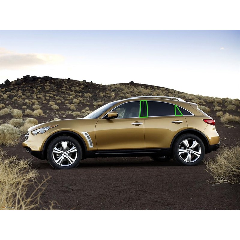 Rvinyl Pillar Post Window Trim Compatible with Infiniti FX35 2003-2008