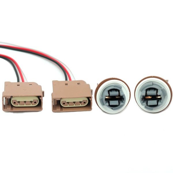 2x Tail Light Brake Signal Lamp Socket+Wiring Harness For Ford