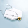 POPKIMI Sunflower Bracelet Sunflower Gifts for Women S925 Sterling Silver
