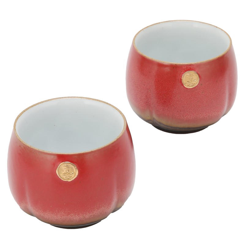 2Pcs Ceramic Cup Vintage Chinese Style Tea Cup Kung Fu