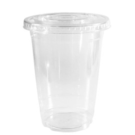 Iced Coffee Go Cups and Lids | Cold Smoothie | Plastic Cups with Lids | 24 oz Cups, 100 Pack | Clear Plastic Disposable Pet Cups | Ideal for Coffee, Parfait, Juice, Soda, Cocktail, Party Cups