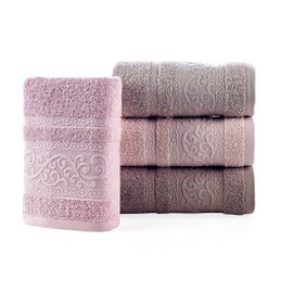 Concetti di-Lusso Olvia 100% Turkish Cotton Luxury Towels - Soft and Washable Turkish Bath Towels for Hands, Face and Hair -Set of 4 - Multicolor