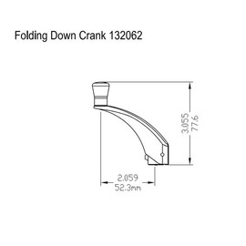 ACME Window Hardware folding down crank handle, replacement for window parts, 3-pack