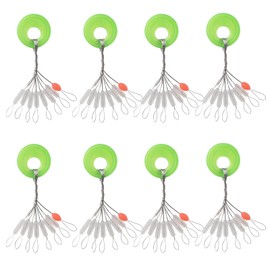 EUPHENG 800Pcs Fishing Rubber Bobber Stops, 8 in 1 Float Sinker Stopper, Bobber Stoppers for Fishing Line Oval Shape Column Shape Size L,M,S Available