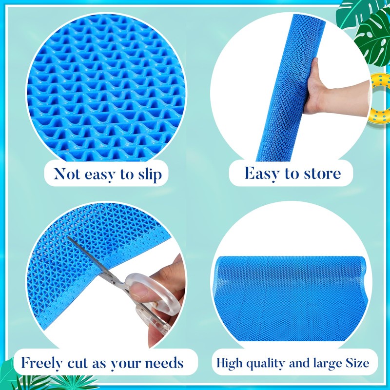 COZYDIG 2 Rolls Swimming Pool Ladder Mat Non-Slip with Hollow