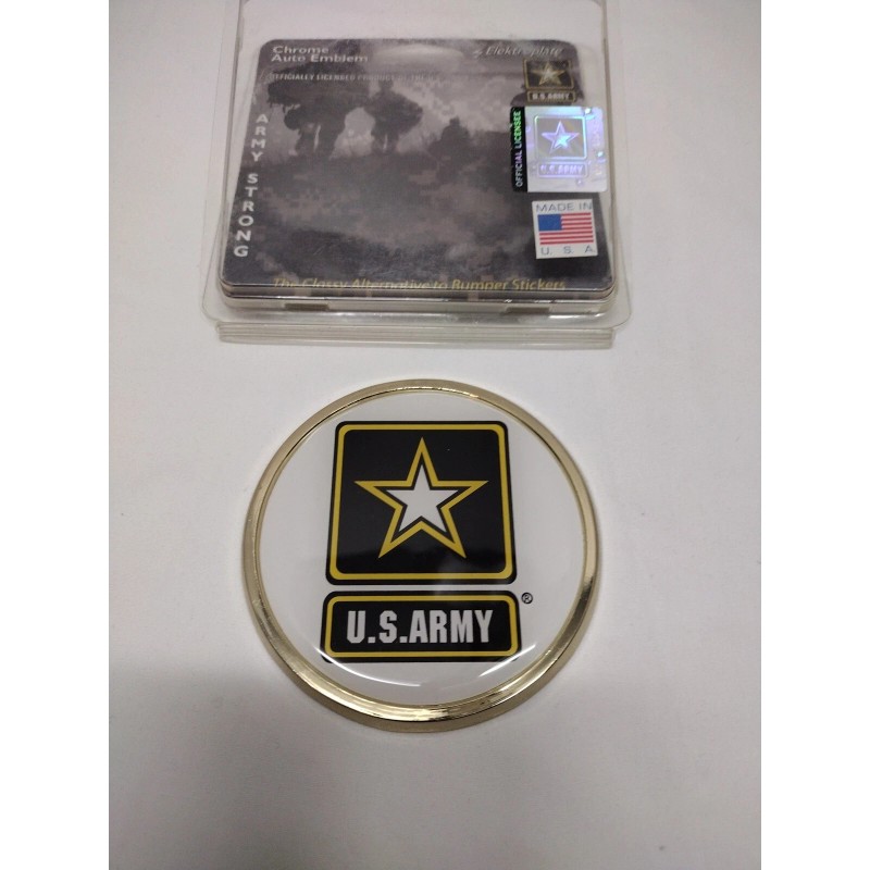 U.S. Army Chrome Auto Emblem Elektroplate