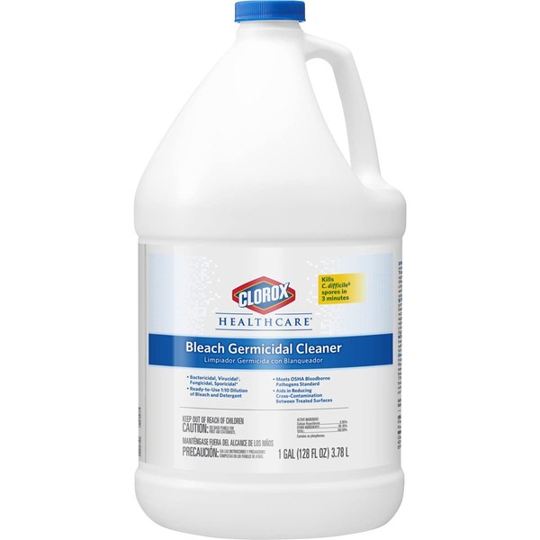 CloroxPro Healthcare Bleach Germicidal Cleaner Refill, Healthcare Cleaning and Industrial Cleaning, 128 Ounces (Packaging May Vary) - 68978