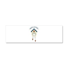CafePress Welcome Clock Car Magnet 10 X 3 10" x 3", Bumper Magnet