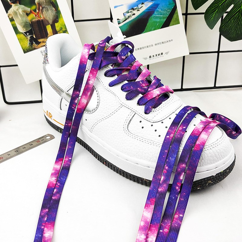 Boethesi 1 Pair shoelace for Sneakers,Starry Sky Tie Dye Multi