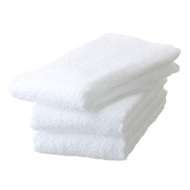 Terry Labo Pure White Face 3-Piece Towel Set, Made in Japan, Senshu Towel (Approx. 13.4 x 33.5 inches), 3 Pieces, White
