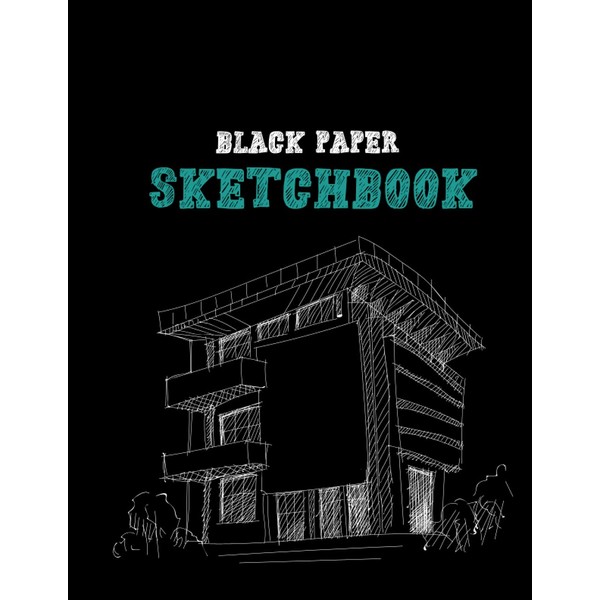 Black paper sketchbook: Big Sketchbook for Doodling & Drawing With