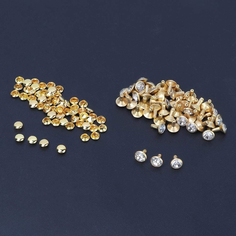Pack of 50 Rhinestone Stud Earrings, Crystal Rivets, Rhinestone Diamond