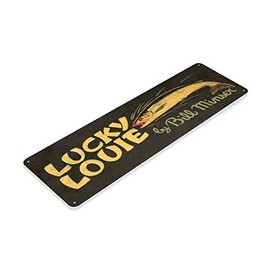 Tinworld Tin Sign Lucky Louie Lure Retro Rustic Fishing Fish Bait Tackle Marina Shop Metal Sign Decor B727