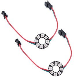Geekstory 2PCS 8 Bits WS2812 5050 RGB LED Ring Lamp Light Stage Light with Integrated Full Color RGB Ring Drivers for Arduino Raspberry Pi ESP32