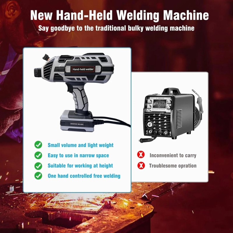 Saker Portable Electric Welding Machine,110V Portable Welder Handheld with IG...